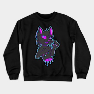 Neon blood cat Crewneck Sweatshirt